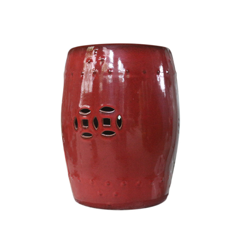 Alta temperatura esmalte de cerámica zapatos de cambio de color de acoplamiento suave decoración tambor banco villa patio asiento de ocio