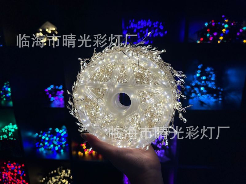 跨境LED圣诞鞭炮灯小红书同款蜈蚣脚铜线灯串室内外节日装饰彩灯|undefined