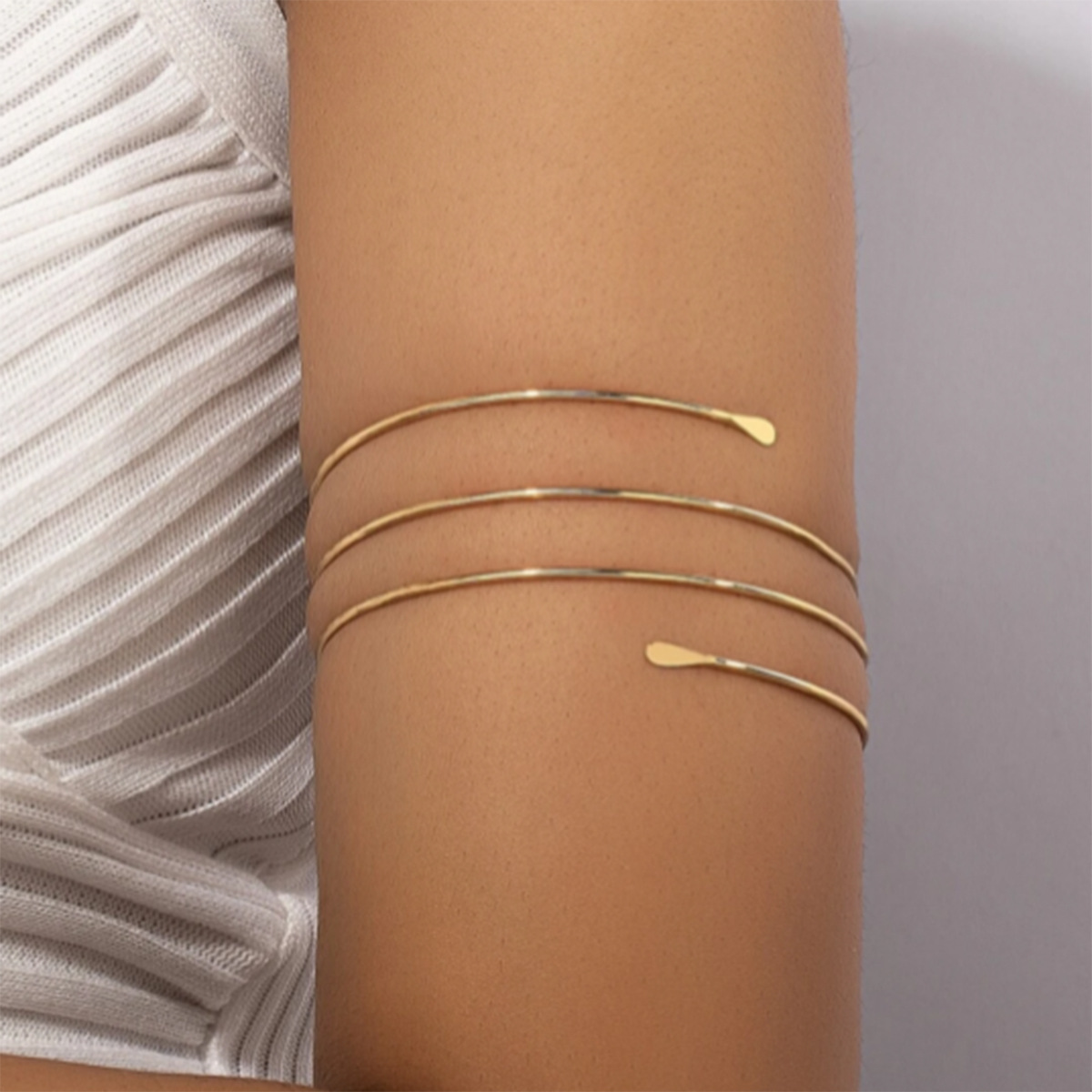 Wholesale Jewelry IG Style Simple Style Solid Color Alloy Arm Bracelet display picture 2