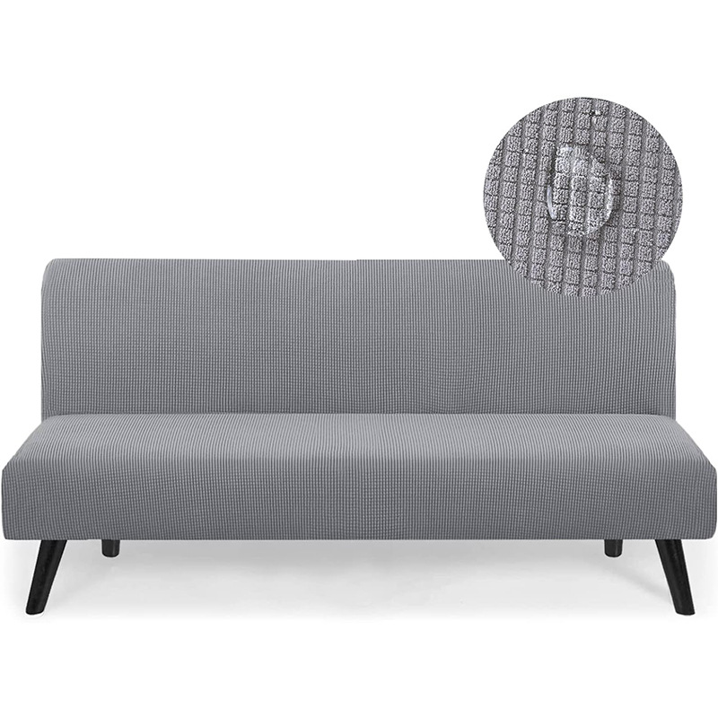 Impermeable no apoyabrazos sofá cubierta elástica todo incluido plegable sofá cama cubierta anti-gato rasguño mascota sofá cojín sofá cubierta