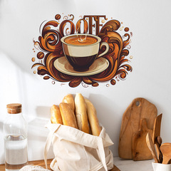 外貿coffee咖啡辦公室茶水間餐廳家居裝飾牆貼貼紙自粘批發跨境