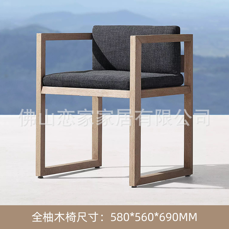 Mesas y sillas de teca al aire libre Mesas y sillas antiguas de madera maciza Patio Jardín Villa Terraza Junto a la piscina Mesas y sillas de comedor de lujo al aire libre