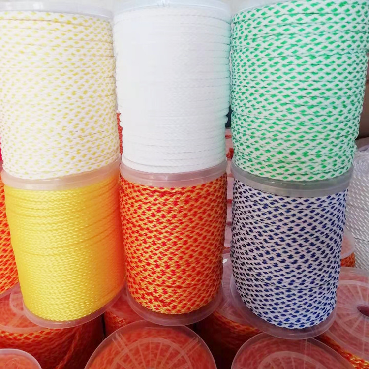 Fabricante de suministro de cuerda de plástico PE cuerda de nylon cuerda de plástico PE cuerda trenzada cuerda de plástico de color resistente al desgaste