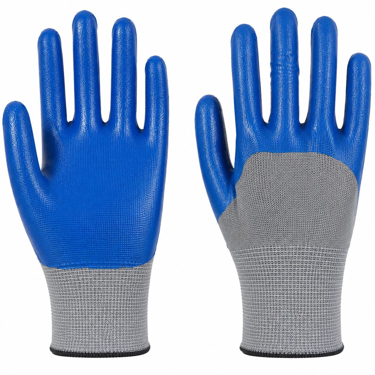 Guantes de nitrilo de nylon resistentes al aceite y resistentes al desgaste guantes de protección laboral respirantes pegamento engrosado guantes Dingqing al por mayor