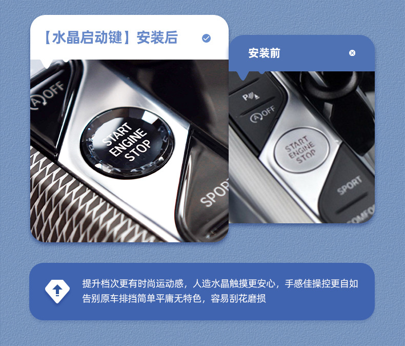 Suitable for Bmw New X3X4X5X6X73 Series 4 Series 8 Series Z4 Ix3 I4 Crystal Gear Shift Knob Shift Lever