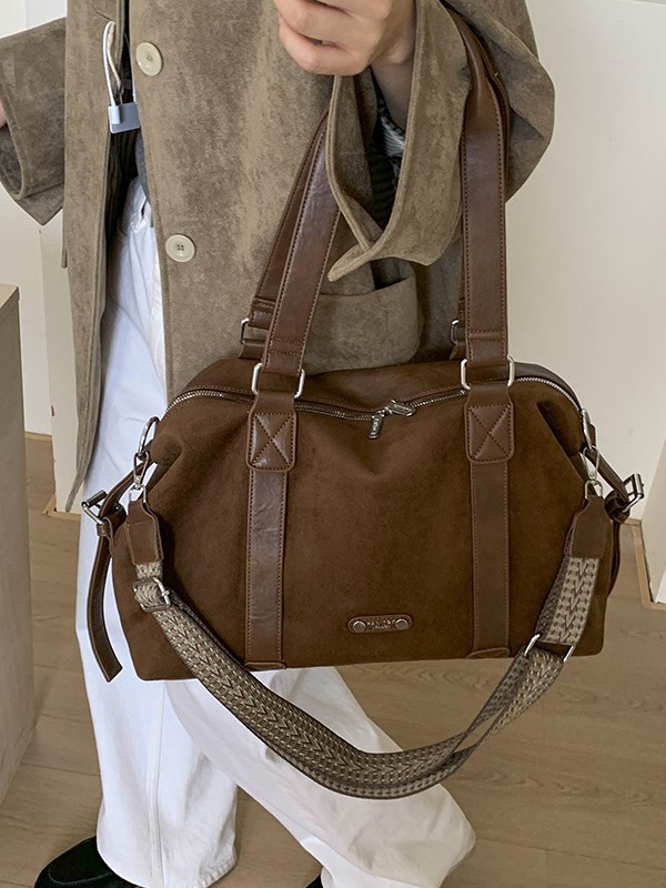 Otoño y invierno de alta popularidad de gran capacidad bolso de mano para mujeres 2025 nuevo estilo de moda de seda de viaje mochila de hombro