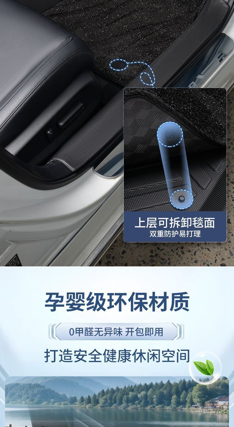 Tpe Car Floor Mats for Threshold Protection for Zero Runner C01, Zero Runner B10, Zero Runner C11, Zero Runner C16 Integrated Anti-Slip Mats