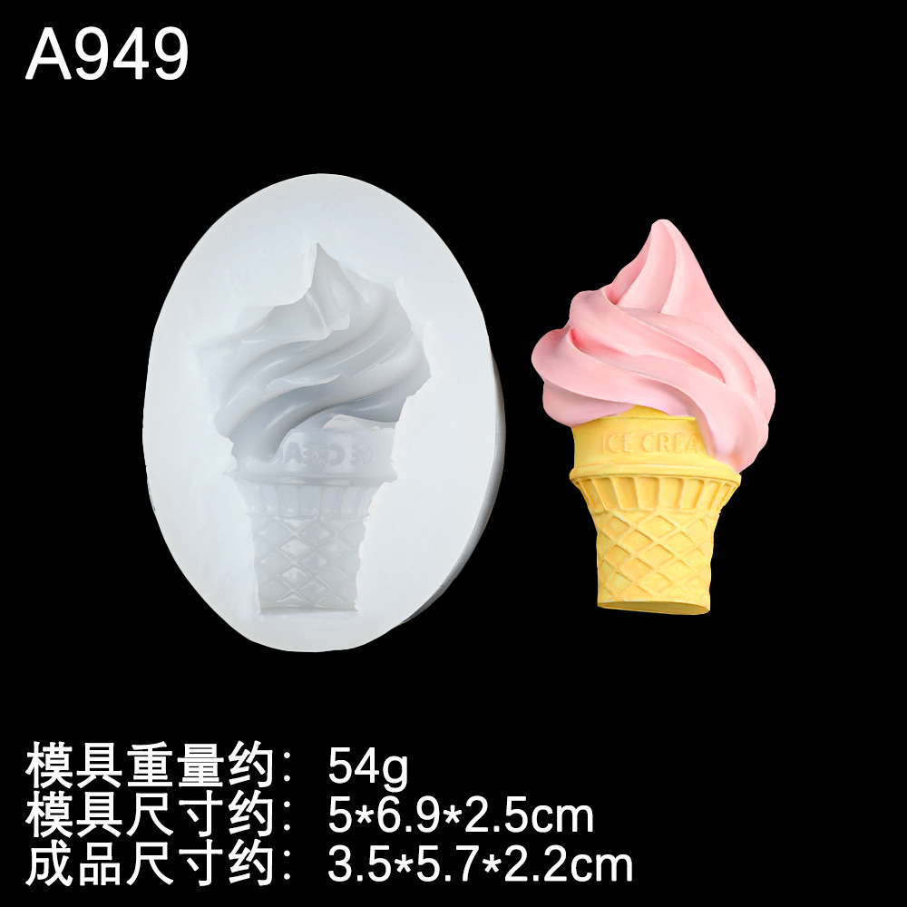 Tostada de huevo escalfado Melaleuca helado amasar molde de silicona bolsa de piña iy molde de yeso de aromaterapia adornos decorativos