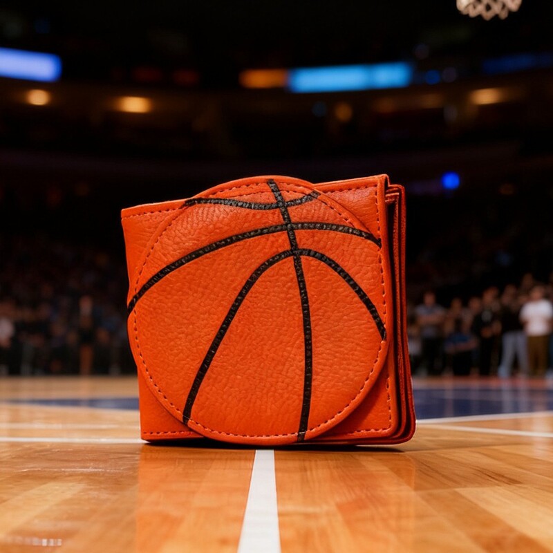 Rfid Anti-Theft Brush Pu Leather Basketball Wallet Men's Wallet
