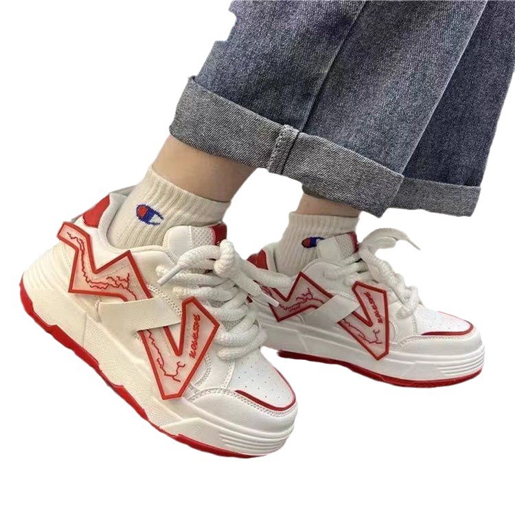 Todos los tipos de alto valor de la cara in-viento zapatos de piso grueso para hombres y mujeres Merrard personalidad casual pareja aumento de altura zapatos de pan