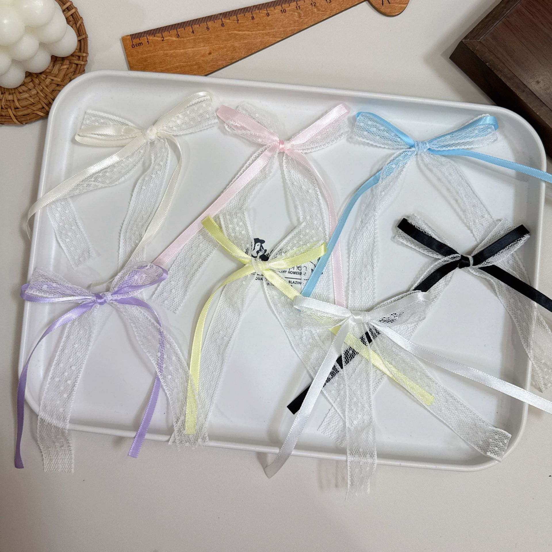 Lace Short Ribbon Fabric Bow DIY Clothing Accessories Hair Accessories Accessories Shoes and Socks Bags Accessories Materials Wholesale