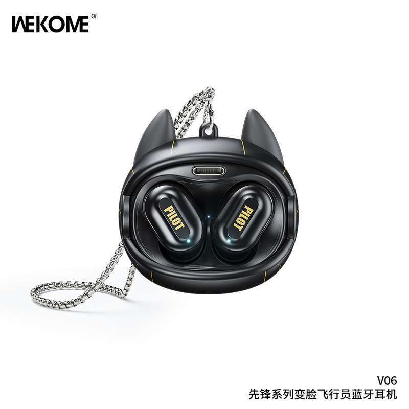 WEKOME クリエイティブ顔変更パイロット Bluetooth ヘッドセット 5.3 低遅延 e スポーツ ゲーム ワイヤレス ヘッドセット ネックレス V06|undefined