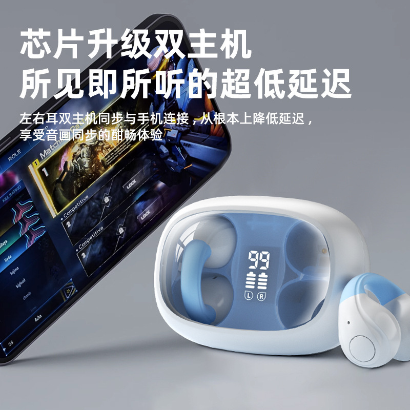 Bluetooth ヘッドセット H16 プライベートモデルクリップオン耳骨伝導高品質ワイヤレスヘッドセット長持ちスポーツスマートヘッドセット|undefined