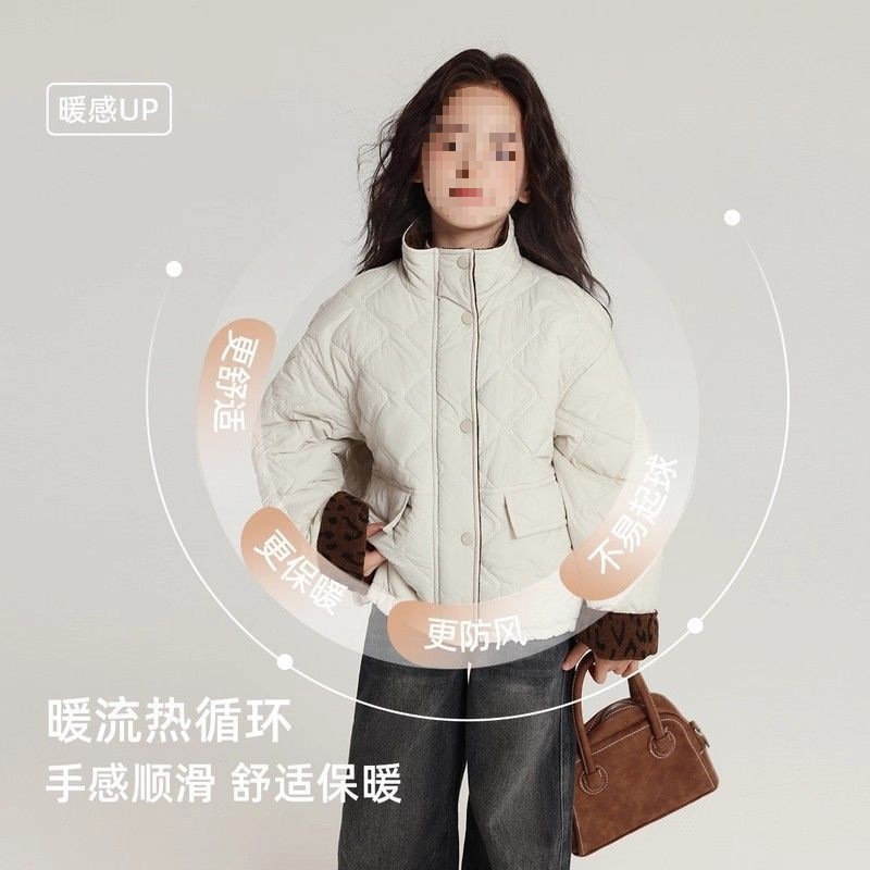 童装冬装女童外套2025秋冬新款休闲加棉加厚儿童百搭韩系保暖棉衣