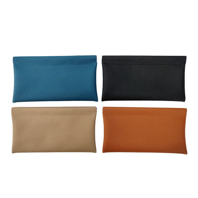 Large Capacity Clutch Bag Coin Purse Card Bag Mobile Phone Bag Glasses Storage Simple Cross-border Amazon Artificial Leather