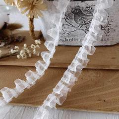 White lace-edged double-layer baby clothes lace trim photo album frame handmade DIY material clothing neckline decoration