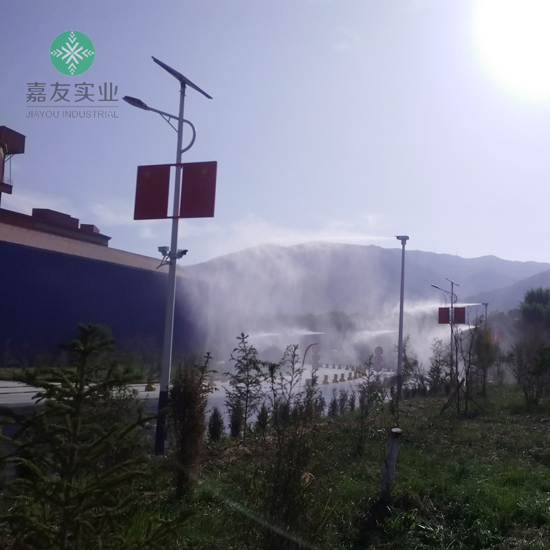 马路喷淋降尘雾桩上门安装 智能雾桩喷淋 高压旋转喷雾桩抑尘