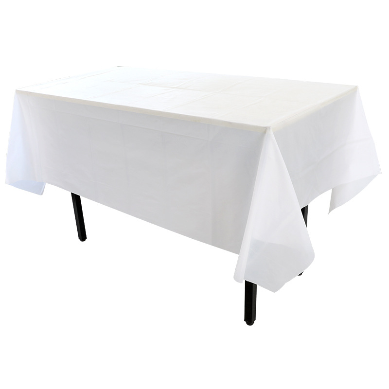 Plastic Material Birthday Festival Birthday Casual Solid Color Plastic Family Gathering Tablecloth Tableware