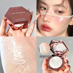 Mochi Mashed Potato Diamond Highlight Contouring Silkworm Brightening Natural Three-Dimensional Polarized Moonlight Gravel Fine Glitter Tears Powder