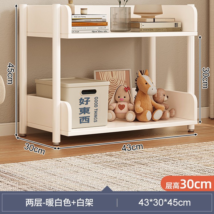 Estante de almacenamiento de lectura Estante simple Estante de piso Estante de almacenamiento de sala de estar de arte de hierro Estante Estante para libros de dormitorio doméstico