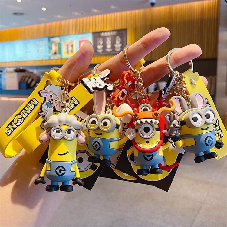 Cartoon Minions Keychain 12 Zodiac Cute Doll Key Chain Girl Couple Bag Pendant Doll Machine Cartoon Minions Keychain 12 Zodiac Cute Doll Key Chain Girl Couple Bag Pendant Doll Machine