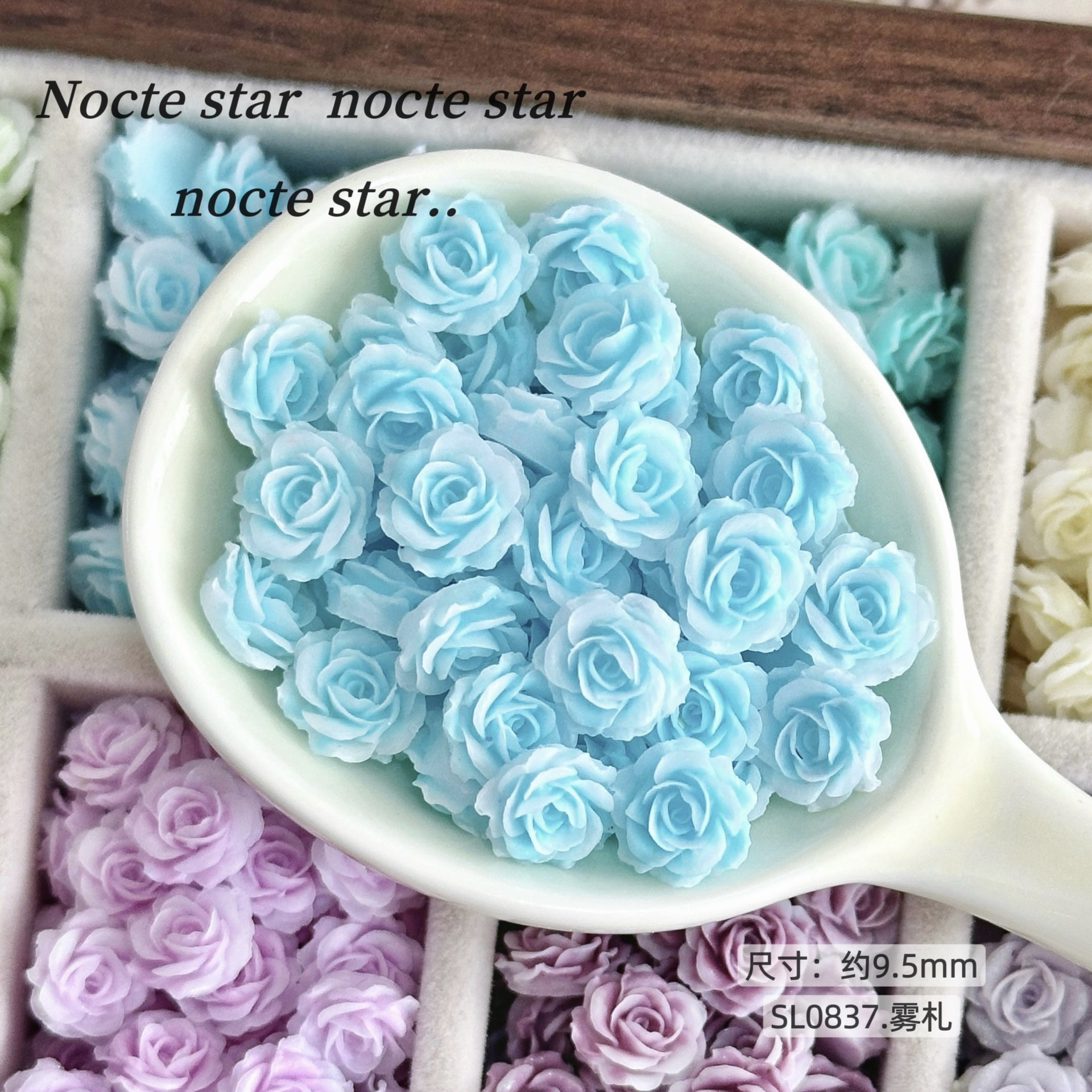 キャンディーカラーの多用途樹脂造花手作り diy 花ビーズアクセサリー材料ハンドブレスレットルースビーズブレスレットアクセサリー