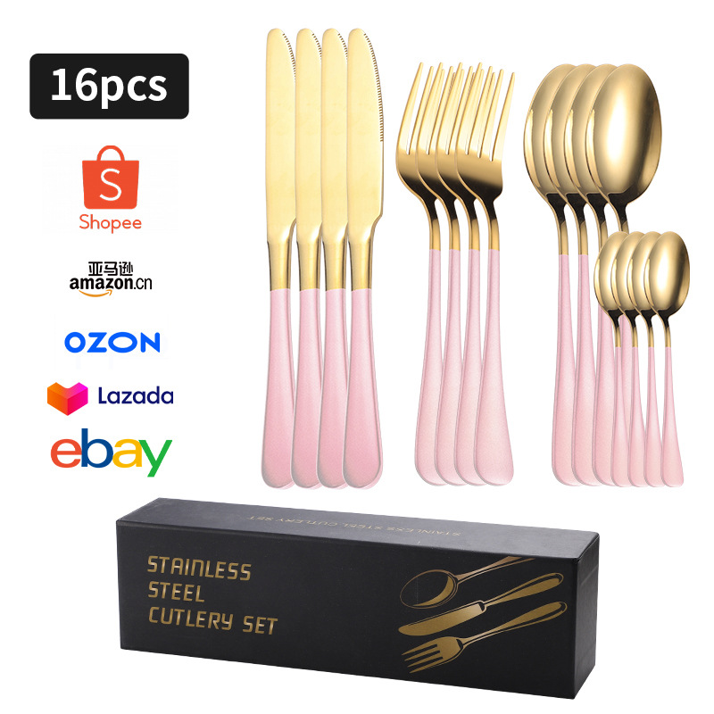 핑크 골드 F 박스 16PC