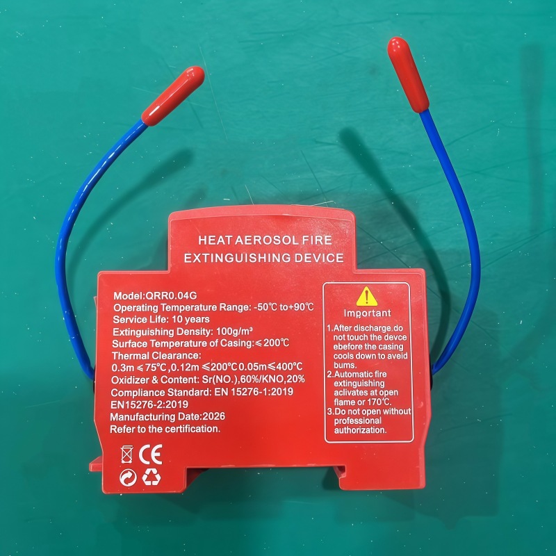 Dispositivo de extinción de incendios de caja de distribución de inducción automática con pegatina de extinción automática de incendios