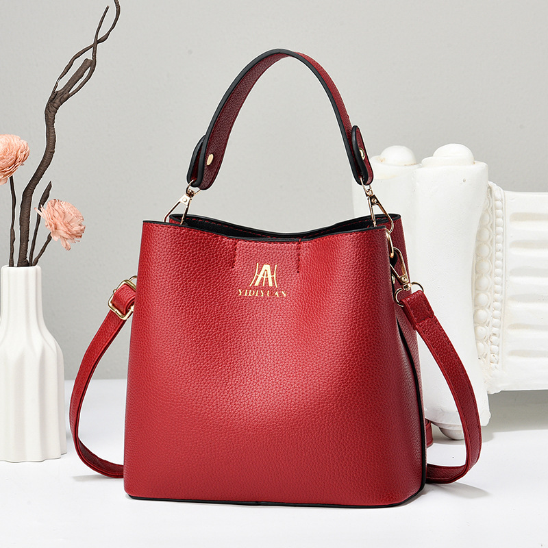 Bolso de cubo bolso de textura bolso de mano de gran capacidad bolso de mensajero de hombro comercio exterior Taizhou bolso de mujer al por mayor transfronterizo bags