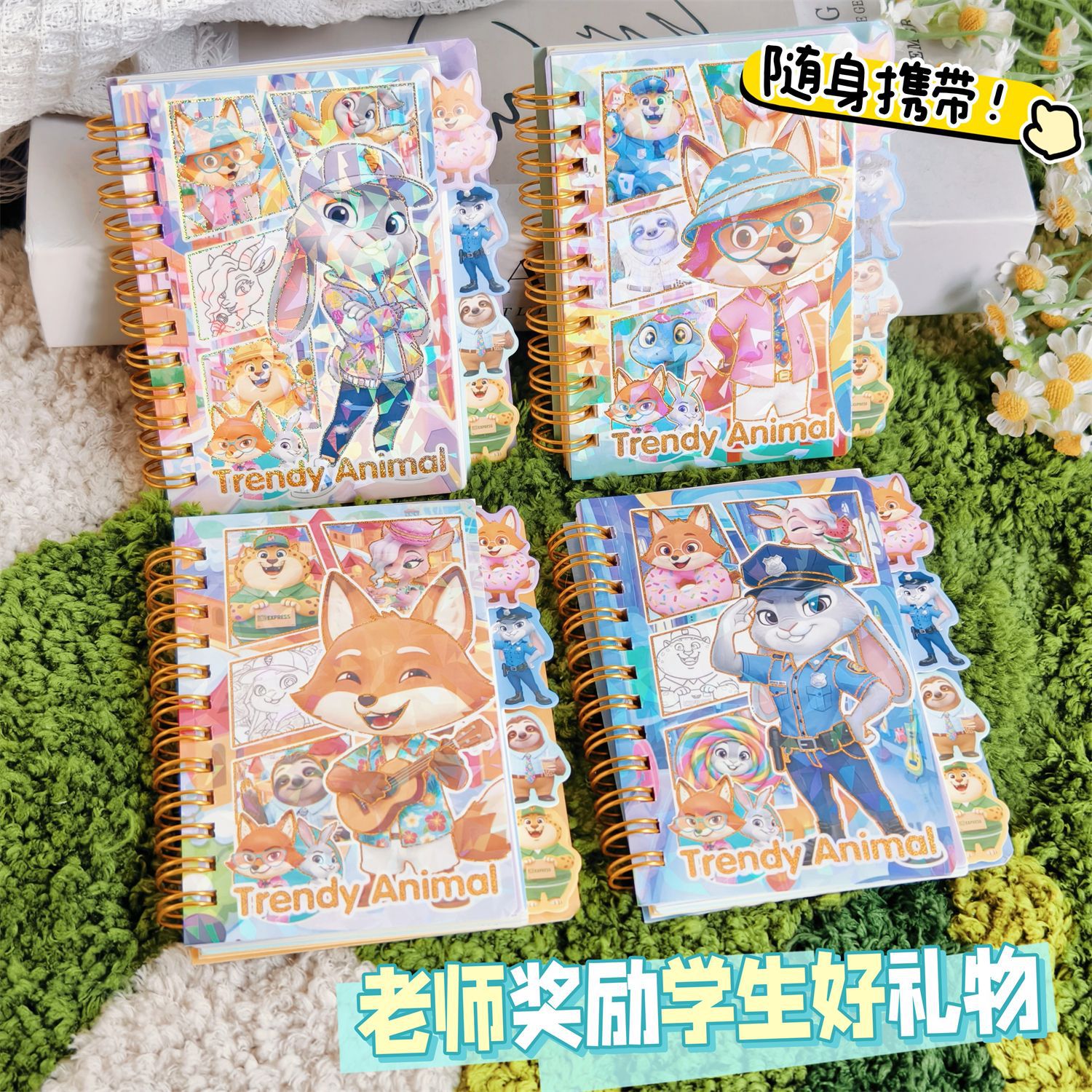 外国貿易 LABUBU 漫画キャラクターシェイプ 100K パッド入りホットスタンピング学生ノートコイルブック