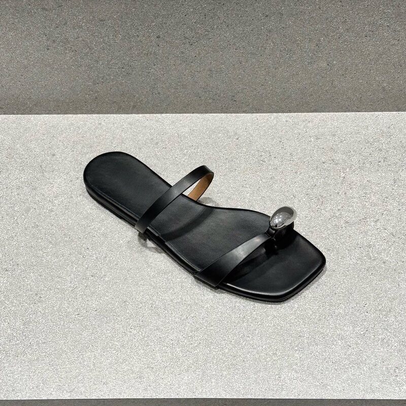 Little Ck Same Style Women's Shoes 2026 Summer New Model 70381232 Outdoor Square-Toe Thong Sandals Flat Sandals Niche Style Little Ck Same Style Women's Shoes 2026 Summer New Model 70381232 Outdoor Square-Toe Thong Sandals Flat Sandals Niche Style