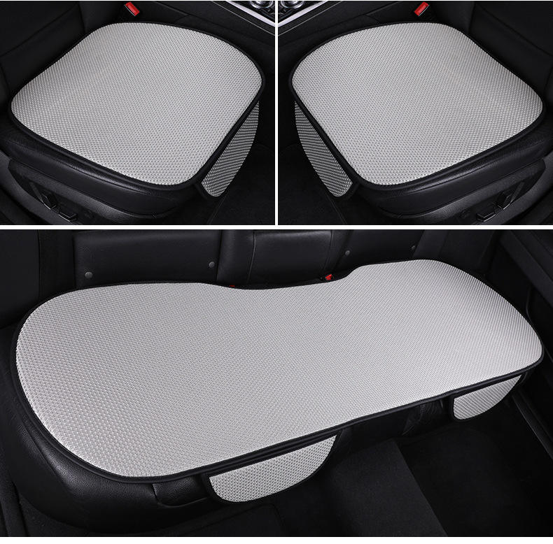 Cross-border drop shipping: Summer car seat cushion set, featuring breathable ice silk material, a three-piece set, non-slip design, and thickened padding for all-season use