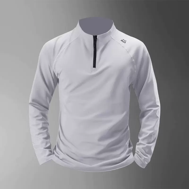男士长袖T恤潮牌速干运动跑步立领半拉链潮外贸跨境批发