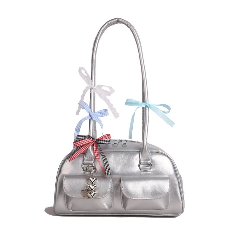 Bolsa de bolos transfronterizas, blogger coreano, nicho universal, bolso de Boston, bolso de hombro axilar de alta calidad
