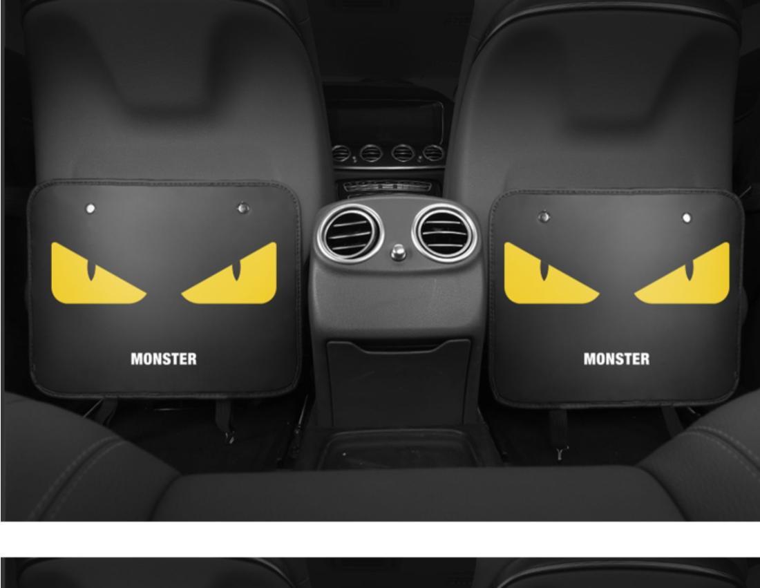 Car Seat Back Storage Bag Rear Seat Anti-kick Pad Protective Pad Back Hanging Bag Storage Bag Box Cartoon Pikachu