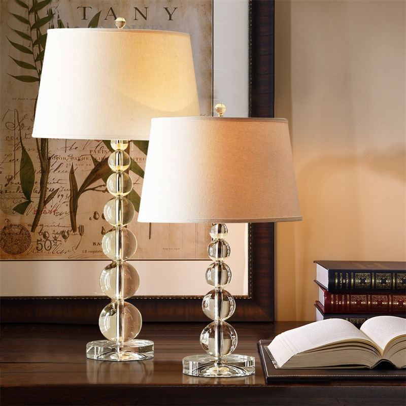 K9 Crystal Luxury Modern Minimalist Fashion Creative Bedroom Bedside Living Room Study Table Lamp Floor Lamp