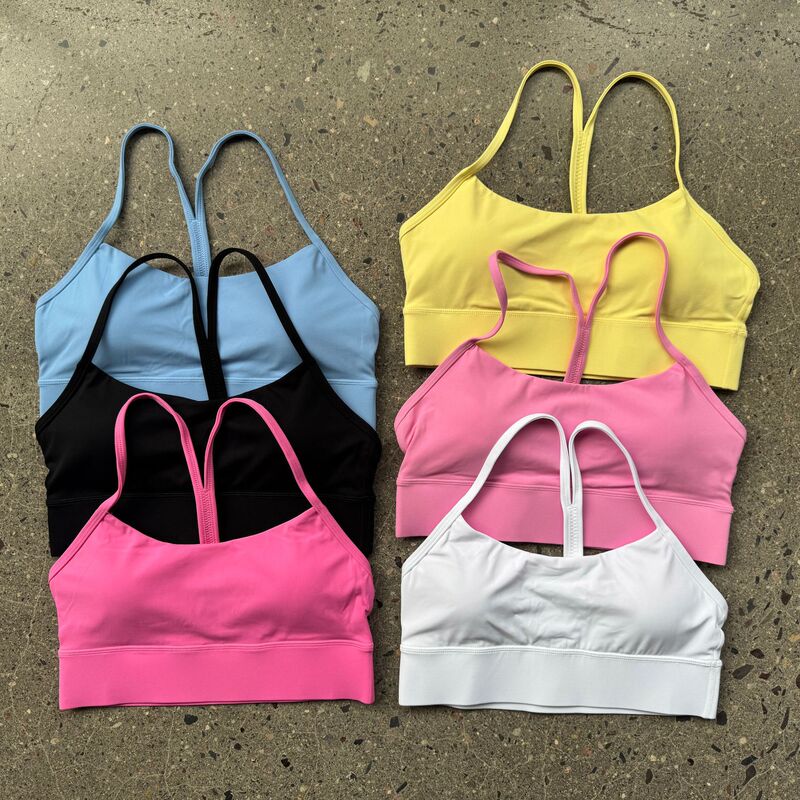 New Solid Color Running Sports Bra for Women, Sexy Y-Shaped Back, Shockproof, Push-Up Yoga Sports Bra