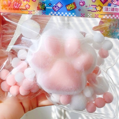 봉제 고양이 발☆하얀색