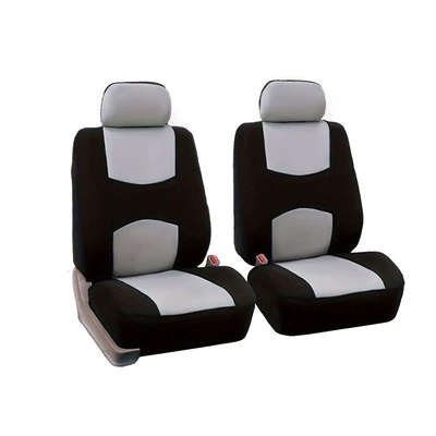 Seat Covers, Universal for All | Universal seat cover - black-and-gray-flat-4-piece-set-with-two-seats-general
