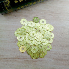 Bestselling 2CM Gold and Black Enamel Copper Coin Phone Case with Droplet Decoration, Perfect for Business Opening Gift, Antique Coin Style