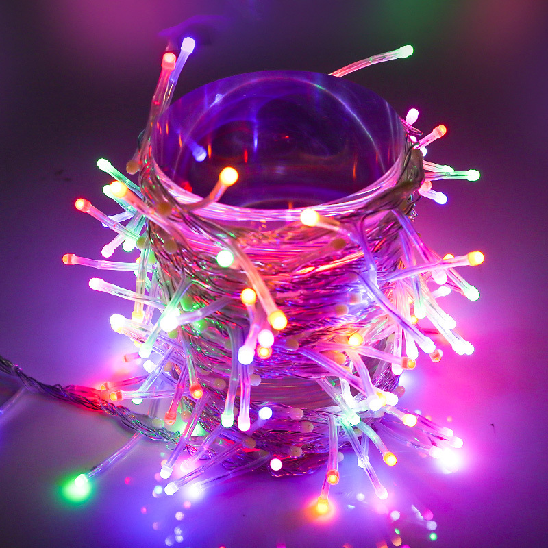 LED flujo de lámpara de luz de color de vacaciones lámpara de lámpara de luz intermitente impermeable lámpara de Navidad cálida estrella de boda lámpara de decoración