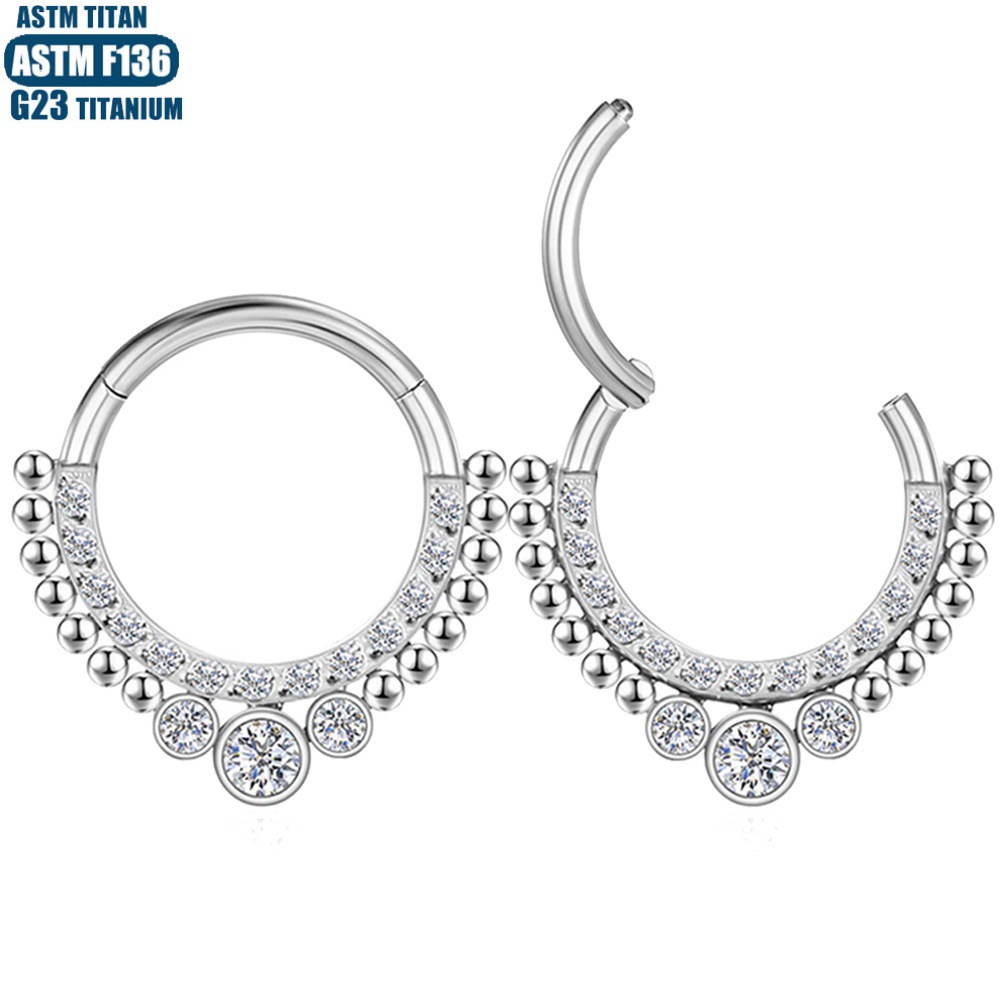 Pointed labret stud close-up product detail