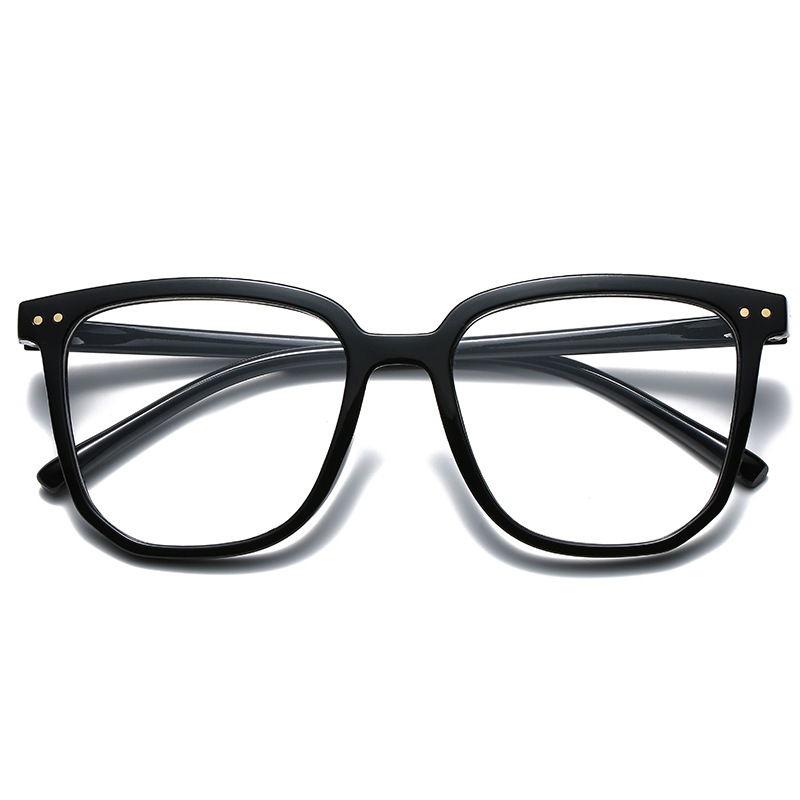 Versatile Minimalist New Transparent Square-frame Students With Nearsightedness, Flat Lenses, Suitable Round Faces, Anti-blue Light Eyeglass_voghion.com