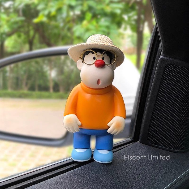 귀여운 팡 타이거 센터 콘솔 장식 장식품 자동차 인형 수제 2024 새로운 자동차 장식 생일 선물