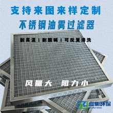 不锈钢过滤器 油烟净化器板式油雾过滤器 机加工车间油分离用