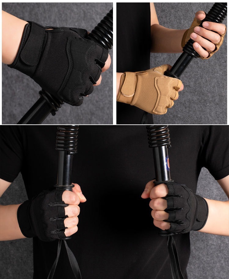 Half-finger Tactical Gloves, Wear-resistant, Non-slip, Protective, Fitness Outdoor Sports Gloves, Cross-border Summer Breathable Cycling Gloves_desvips.com