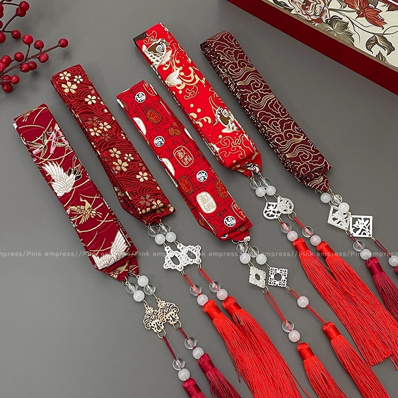 Niñas con falda de caballo 2024 nuevo estilo antiguo accesorios de ropa Han estilo chino nuevo tocado de estilo chino flotante correa de pelo para niños