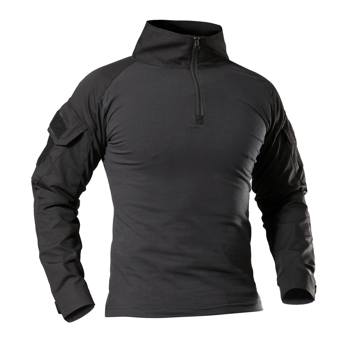 Transfronterizos al aire libre tácticas negras 2 uniformes ranas hombres fanáticos del ejército del cuerpo delgado rápidamente secado ropa de ranas chaqueta de entrenamiento camisa de manga larga