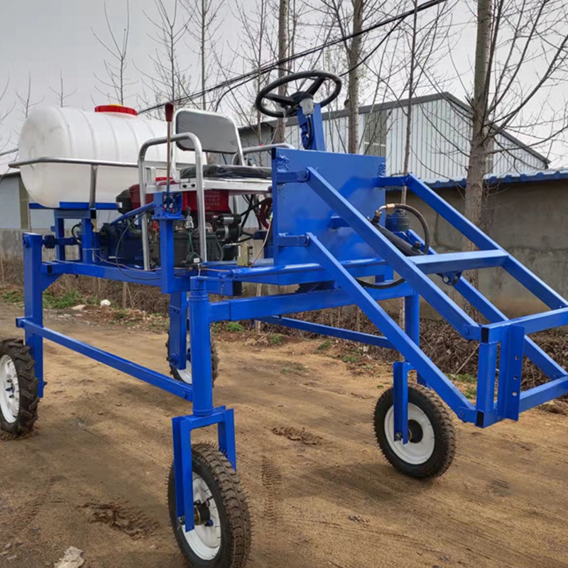 蔬菜杀虫机 自走式高架喷洒机灵活转动 四轮打药机