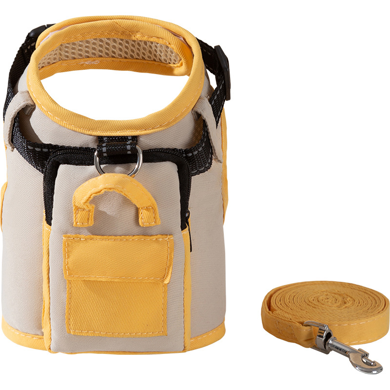Primavera y verano, salida para perros, mochila pequeña, correa, cuatro estaciones, cuerda para pasear perros, chaleco, gato, cuerda para mascotas